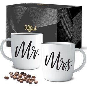 Triple Gifffted Mr and Mrs Coffee Mugs Couples Gifts Ideas for Christmas